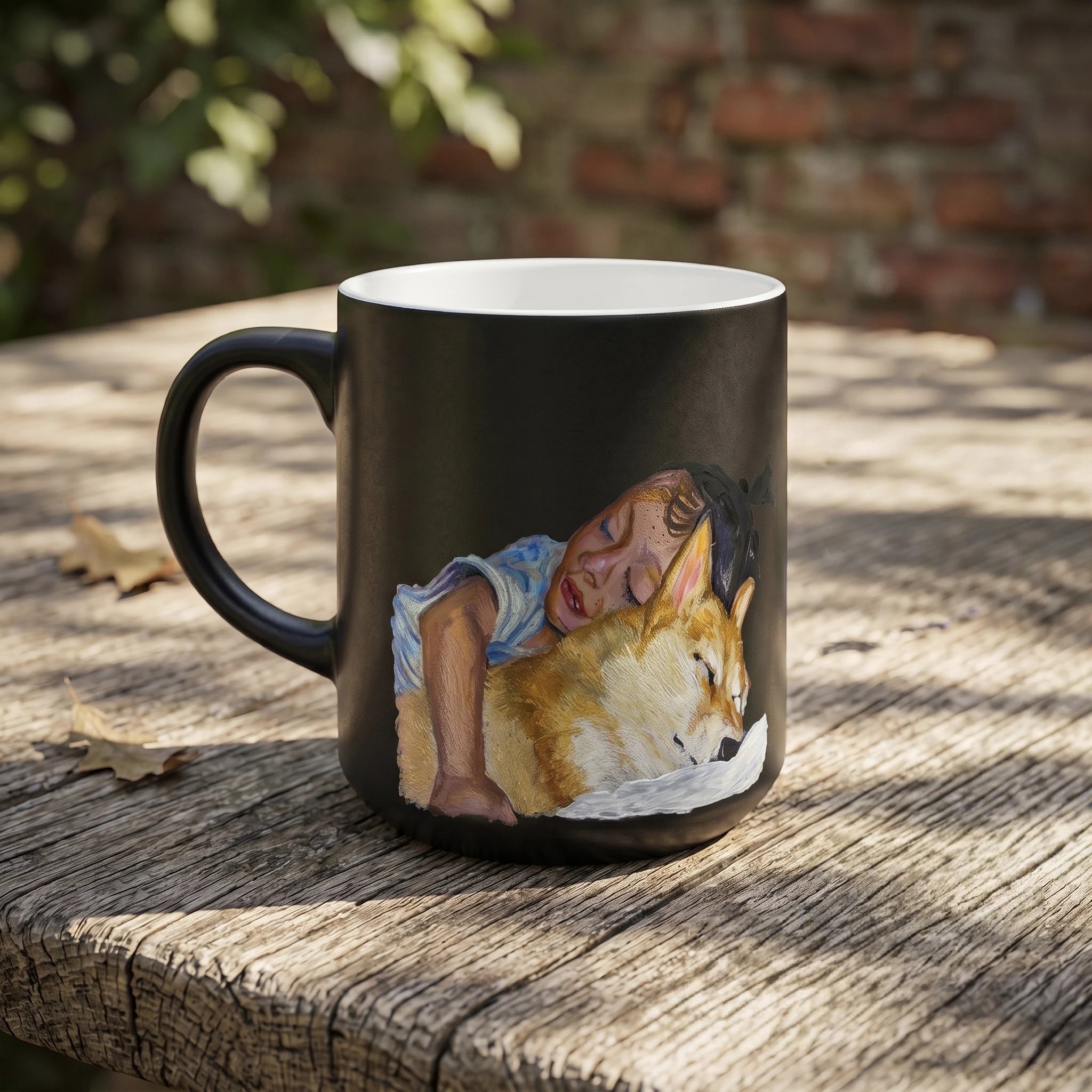 Custom Pet Portrait Ceramic Mug with Lid & Spoon Gift Box Set | 15oz