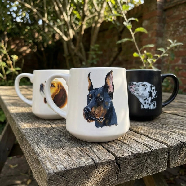 Custom Pet Portrait Ceramic Mug with Lid & Spoon Gift Box Set | 15oz