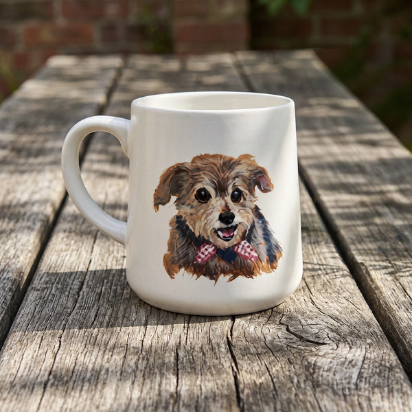 Custom Pet Portrait Ceramic Mug with Lid & Spoon Gift Box Set | 15oz