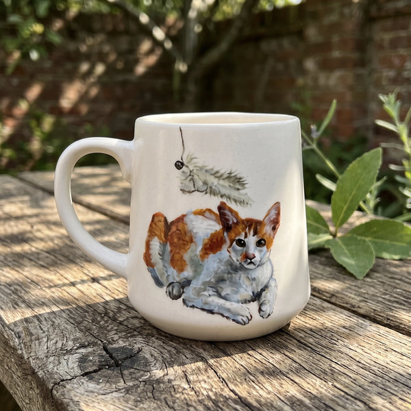 Custom Pet Portrait Ceramic Mug with Lid & Spoon Gift Box Set | 15oz