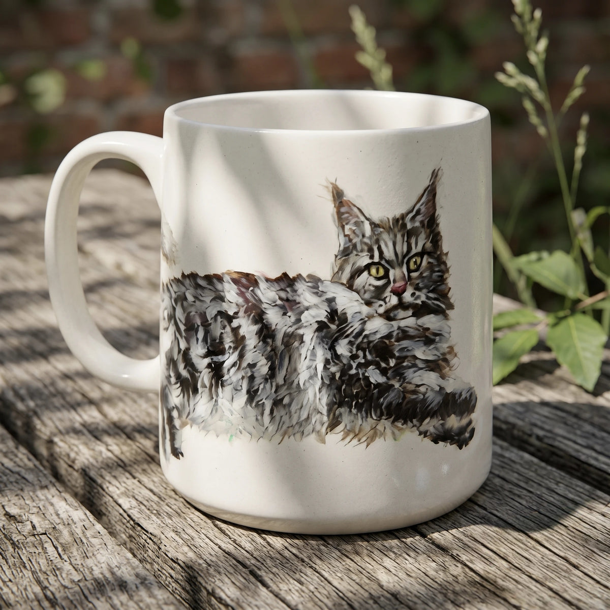 Custom Pet Portrait Ceramic Mug with Lid & Spoon Gift Box Set | 15oz
