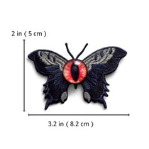 Embroidered Eyeball Moth Hair Clip | 3.2" Gothic Alligator Pin