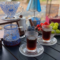 Hand-Blown Glass Pour-Over Coffee Maker Set with V60 Dripper | 15oz