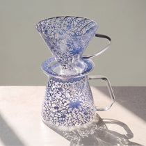 Hand-Blown Glass Pour-Over Coffee Maker Set with V60 Dripper | 15oz