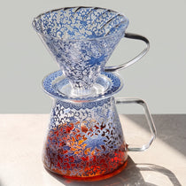 Hand-Blown Glass Pour-Over Coffee Maker Set with V60 Dripper | 15oz