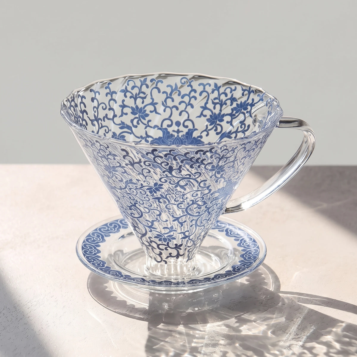 Hand-Blown Glass Pour-Over Coffee Maker Set with V60 Dripper | 15oz