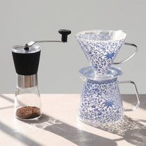 Hand-Blown Glass Pour-Over Coffee Maker Set with V60 Dripper | 15oz