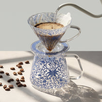 Hand-Blown Glass Pour-Over Coffee Maker Set with V60 Dripper | 15oz