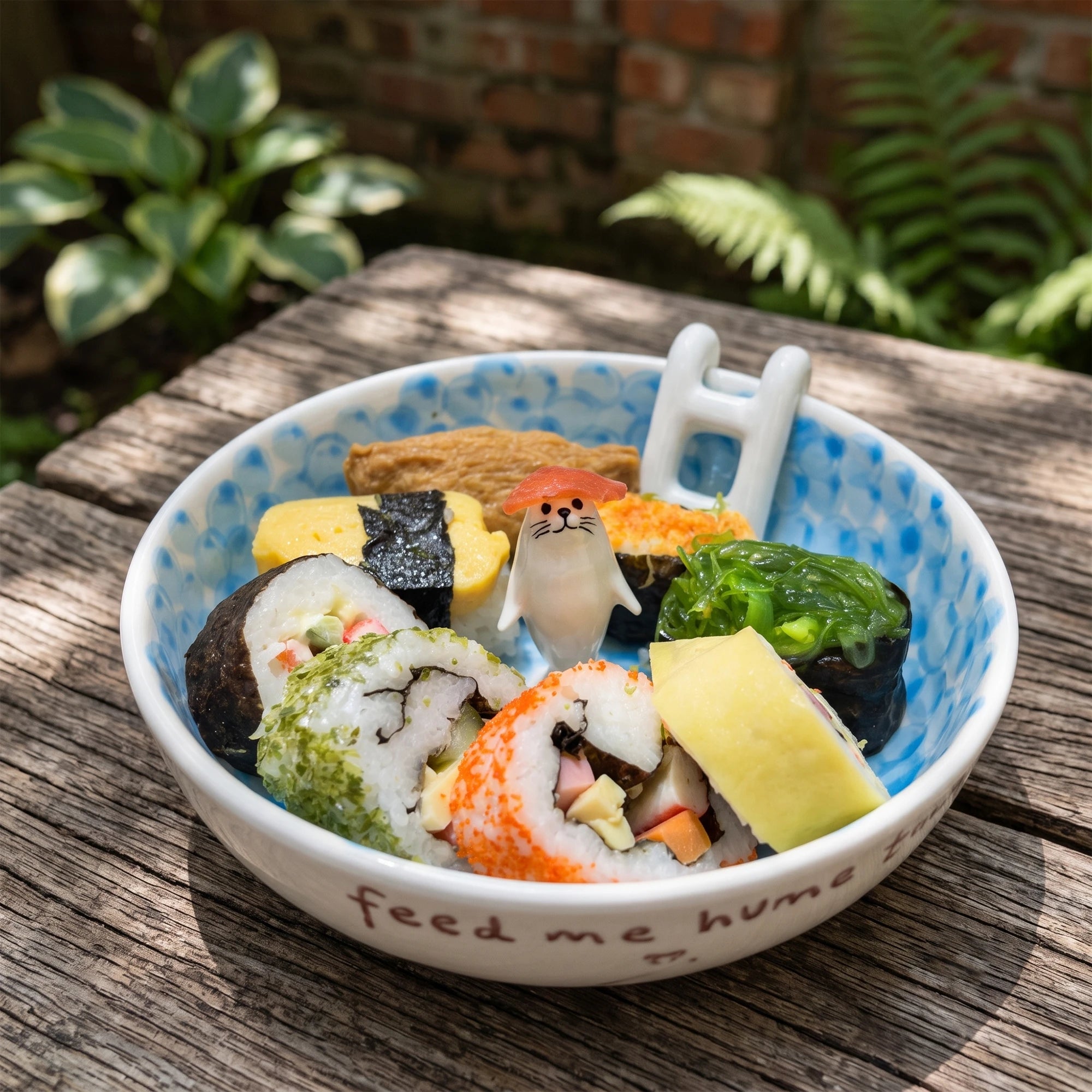 Handmade 3D Seal Ceramic Pool Fruit Bowl with Gift Box Set