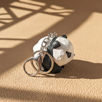 Carved Wood Panda Keychain & Bag Charm | Grumpy & Pouting Expression