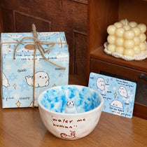 Handpainted Ceramic Seal Bowl with 3D Ocean Figurine (12 oz)