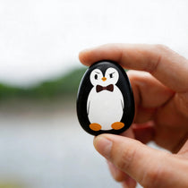 Hand-Painted Wooden Animal Pebble Magnet & Car Diffuser