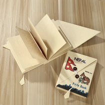 Handmade Nepali Lokta Paper Journal with Real Pressed Flowers