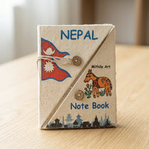 Handmade Nepali Lokta Paper Journal with Real Pressed Flowers