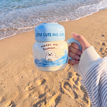 2-in-1 Ceramic Seal Mug with Cup Lid | Bedside Carafe Set (16oz)