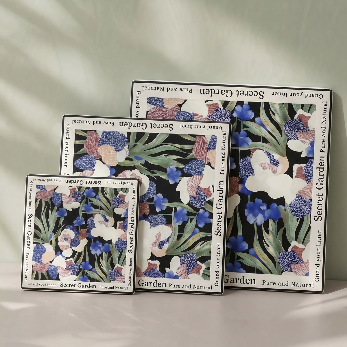 Handcrafted Botanical Ceramic Trivet & Coaster with Cork Base | Heat-Resistant Hot Dish Mat