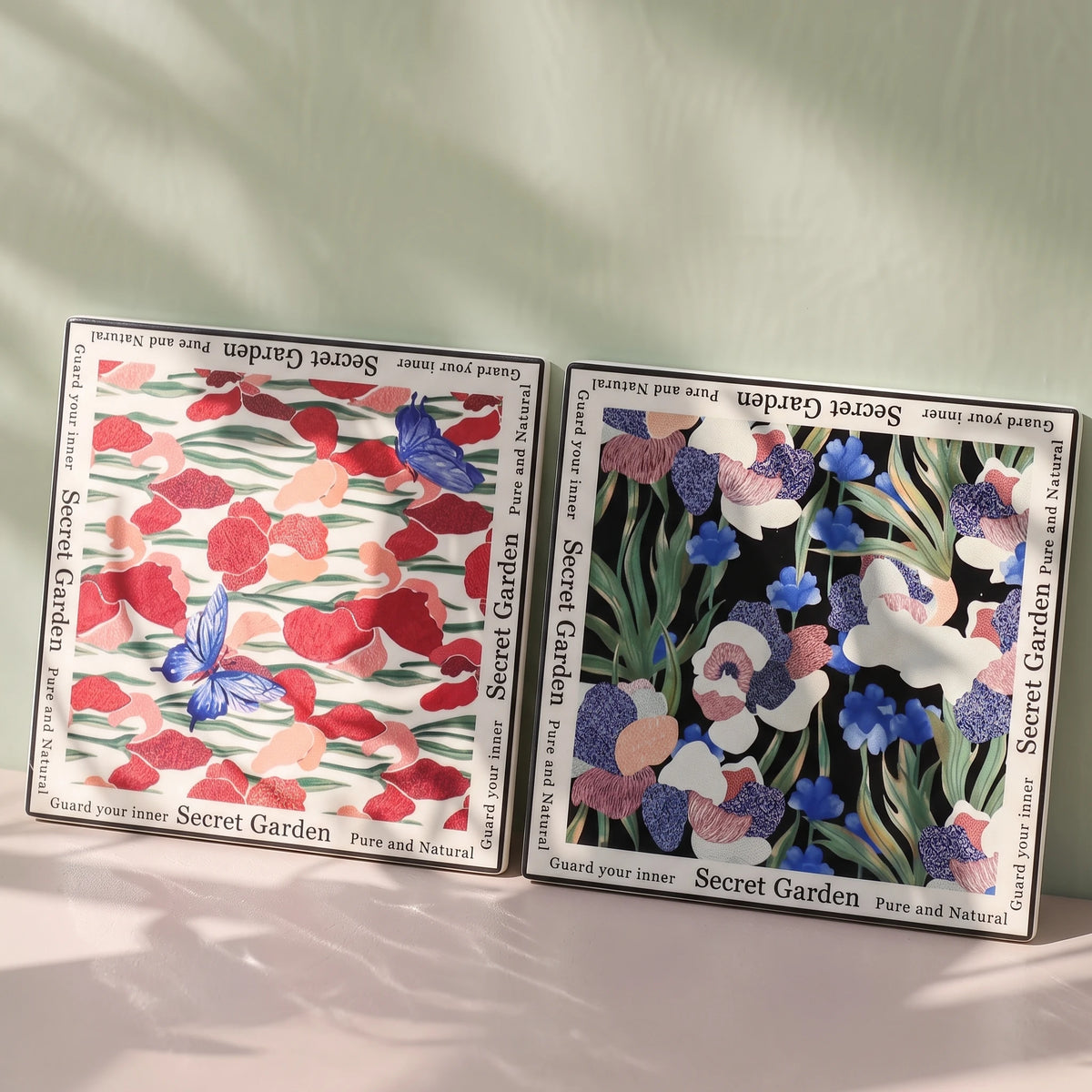 Handcrafted Botanical Ceramic Trivet & Coaster with Cork Base | Heat-Resistant Hot Dish Mat Main image