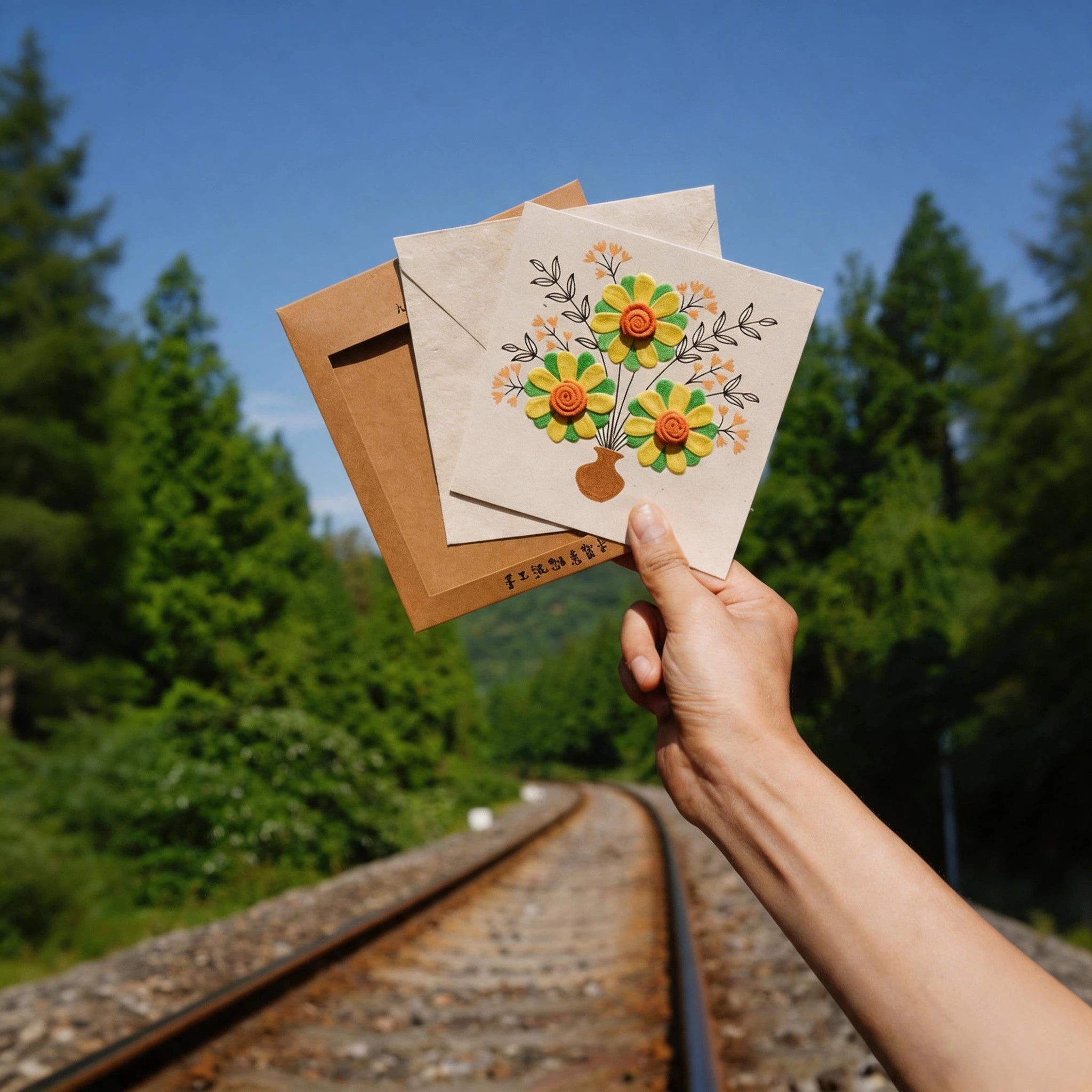 Custom Handwritten Greeting Card | Handmade Plant Fiber Paper Main image