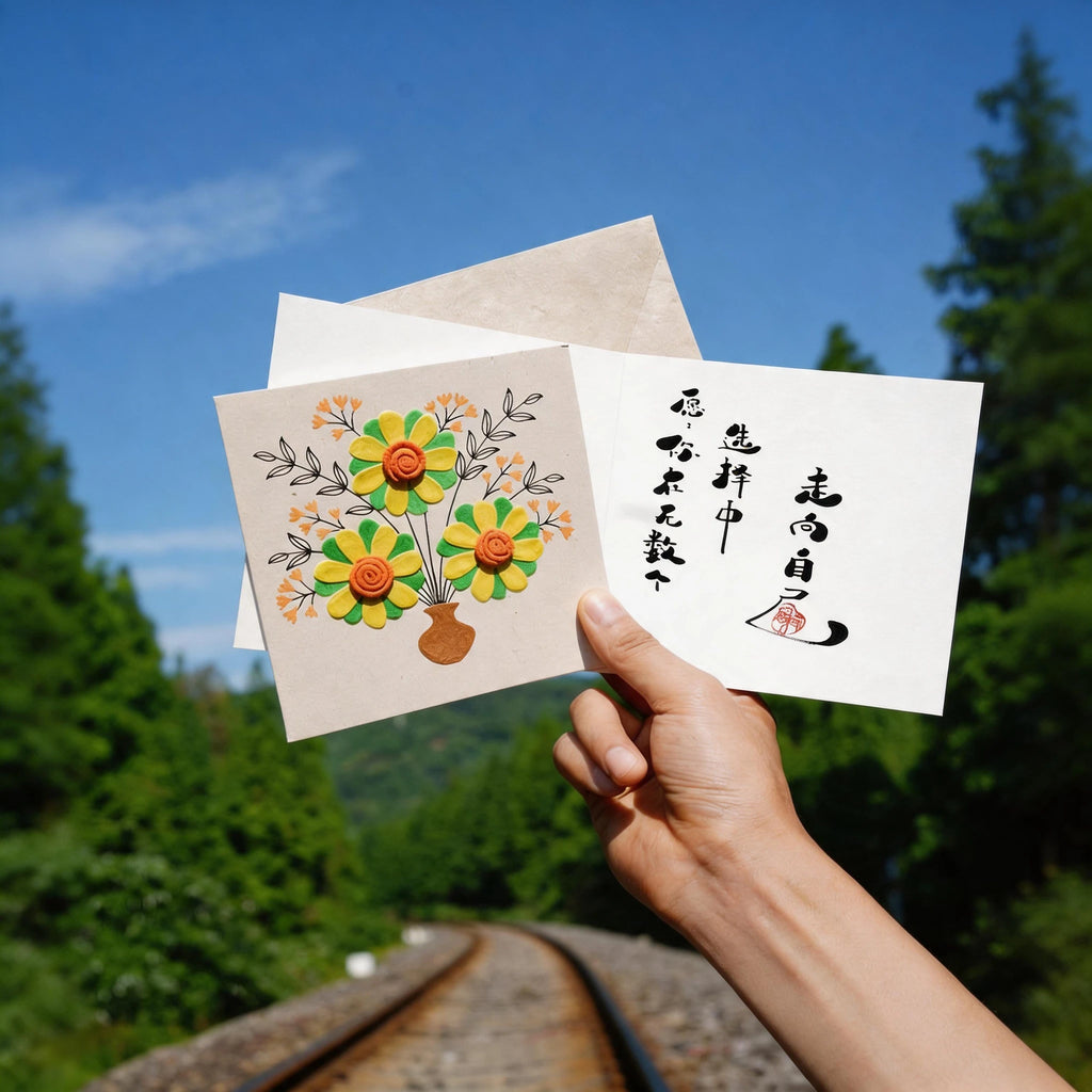 Custom Handwritten Greeting Card | Handmade Plant Fiber Paper
