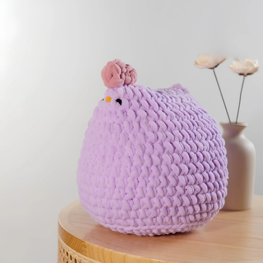 Handmade Crochet Chicken Plushie & Desk Companion
