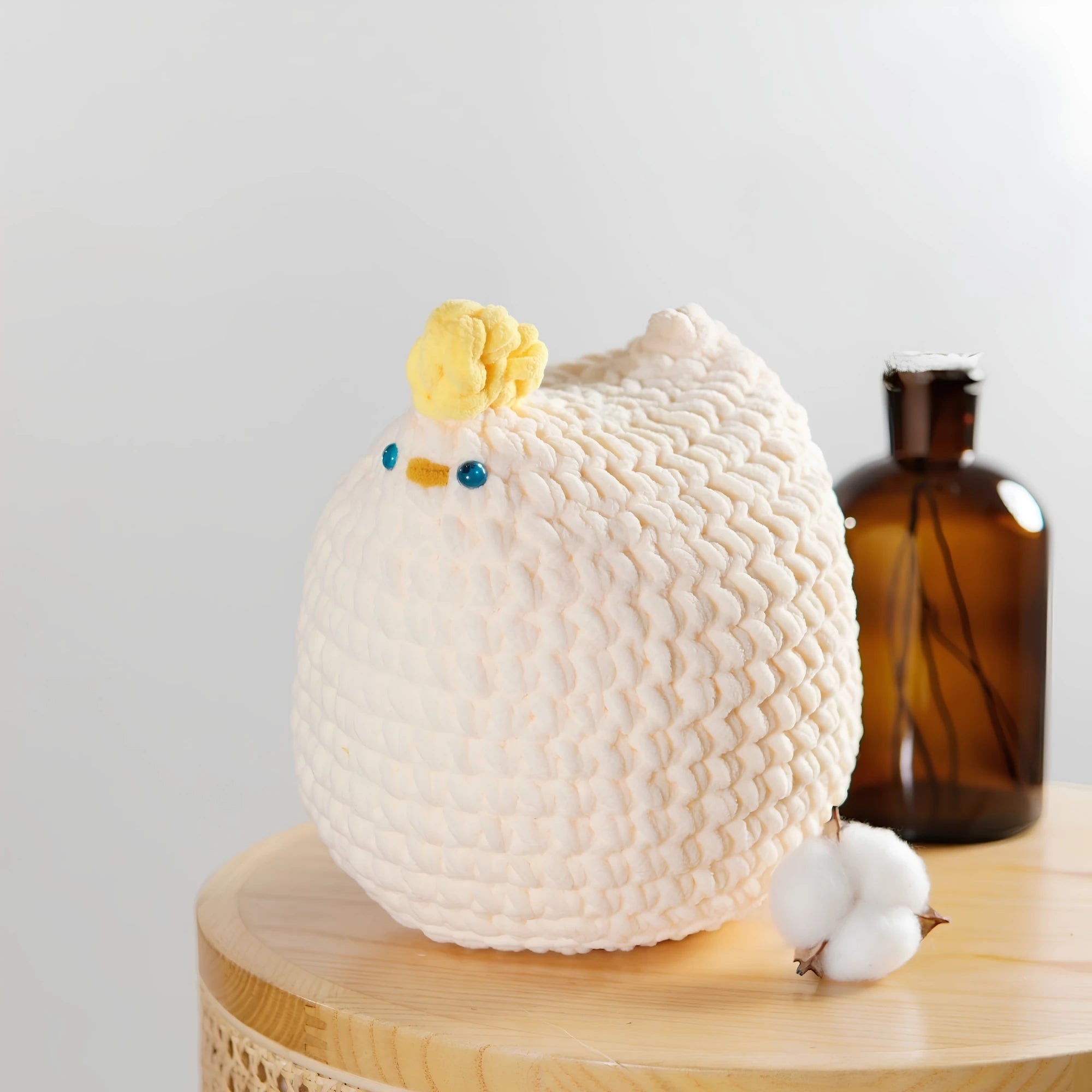 Handmade Crochet Chicken Plushie & Desk Companion