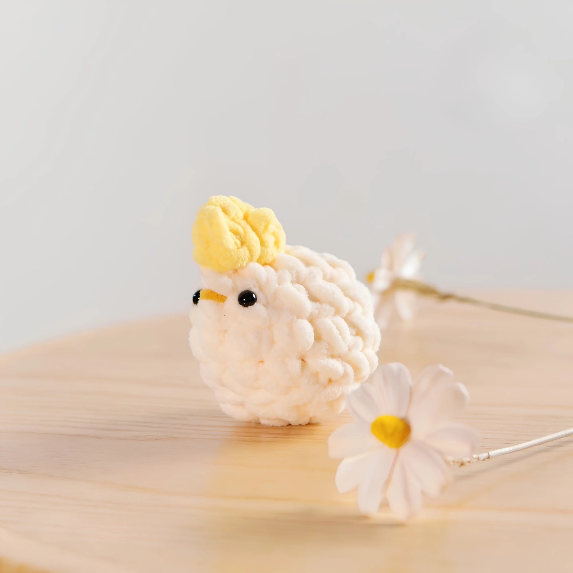 Handmade Crochet Chicken Plushie & Desk Companion