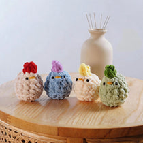 Handmade Crochet Chicken Plushie & Desk Companion