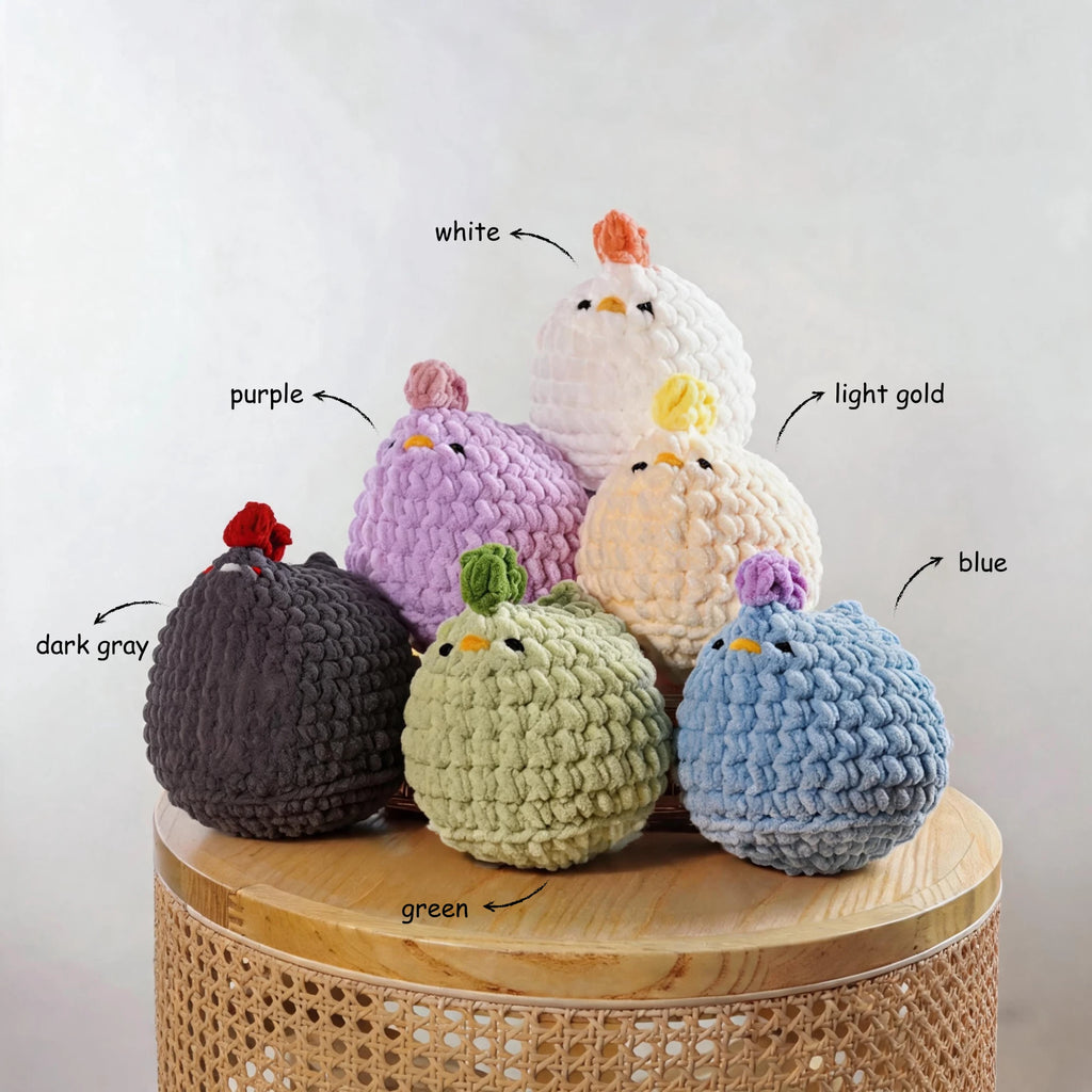Handmade Crochet Chicken Plushie & Desk Companion