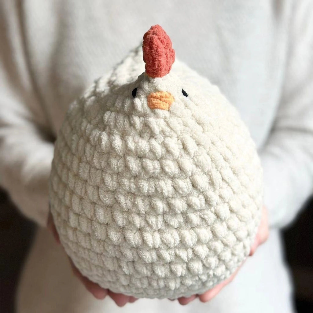 Handmade Crochet Chicken Plushie & Desk Companion