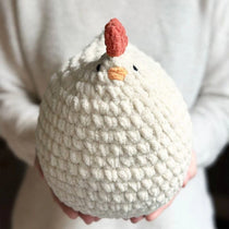 Handmade Crochet Chicken Plushie & Desk Companion