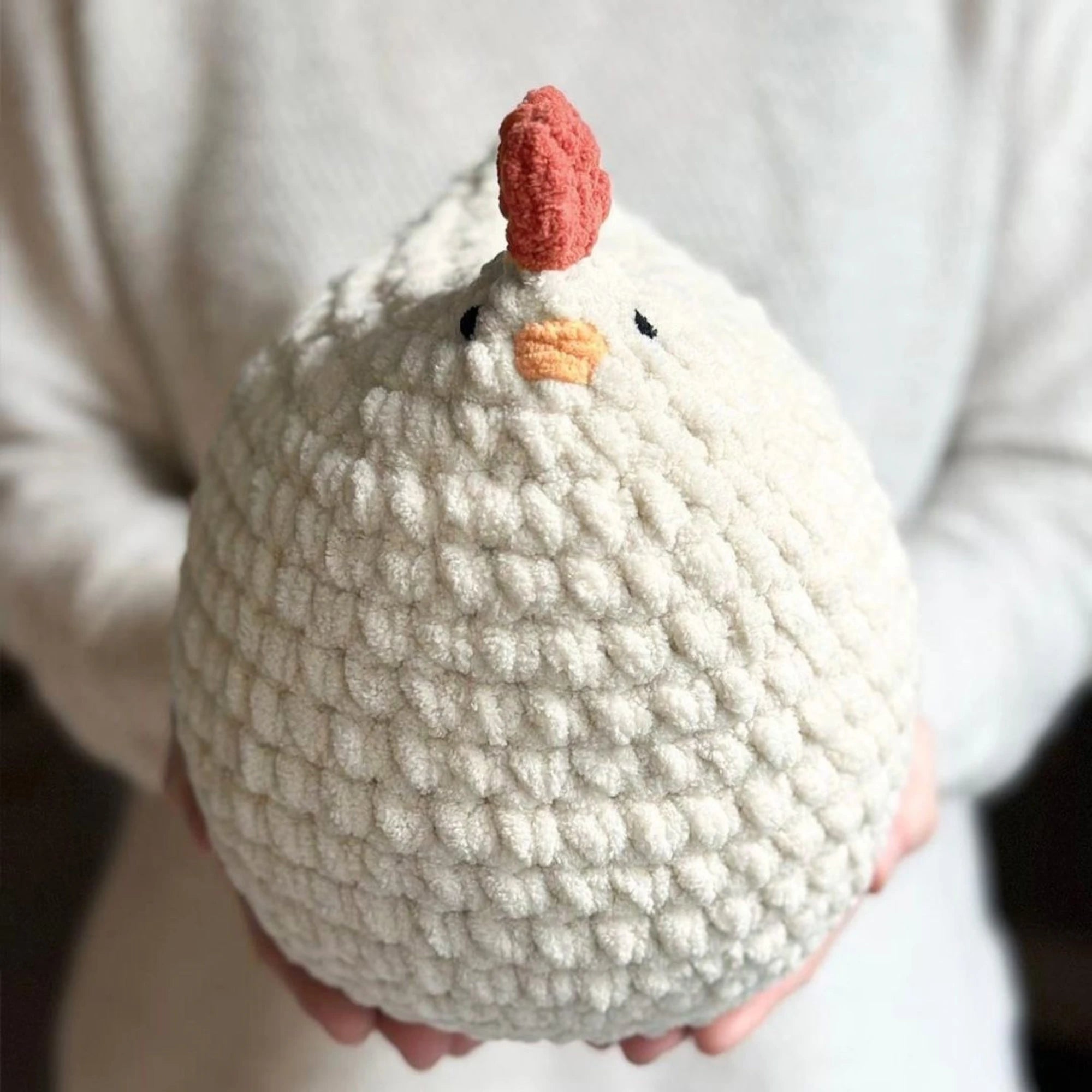 Handmade Crochet Chicken Plushie & Desk Companion