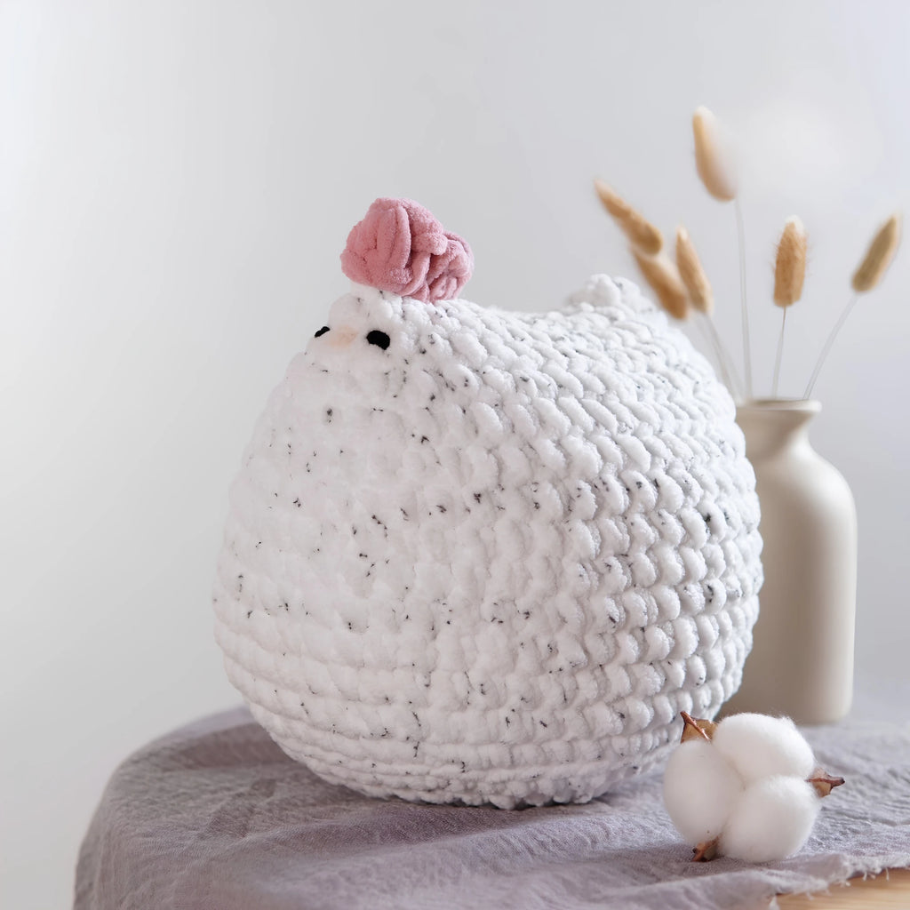 Handmade Crochet Chicken Plushie & Desk Companion