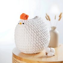 Handmade Crochet Chicken Plushie & Desk Companion
