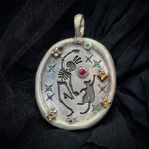 Handmade Dancing Skeleton Pet Pendant Necklace