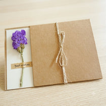 Handmade Dried Flower Greeting Cards (Set of 10) | Kraft Note Cards
