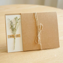 Handmade Dried Flower Greeting Cards (Set of 10) | Kraft Note Cards