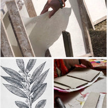 Handcrafted Lokta Paper Journal with Real Pressed Flowers