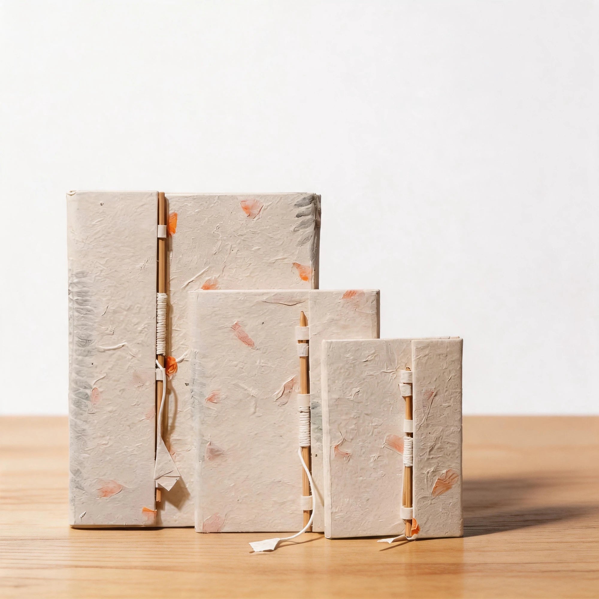 Handcrafted Lokta Paper Journal with Real Pressed Flowers