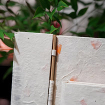 Handcrafted Lokta Paper Journal with Real Pressed Flowers