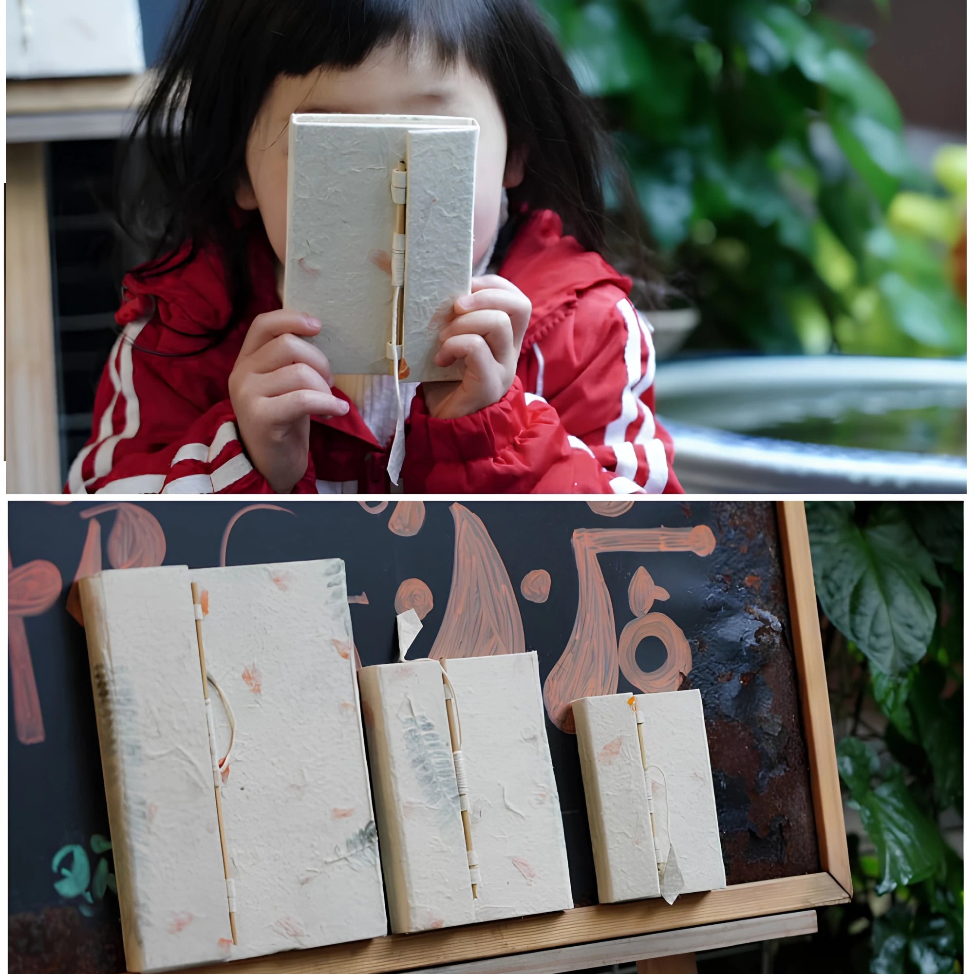 Handcrafted Lokta Paper Journal with Real Pressed Flowers