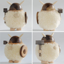 Handcrafted Wooden Viking Charm & Keychain