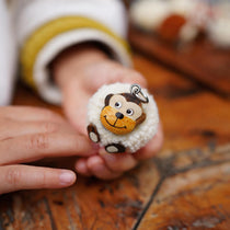 Whimsical Hand-Carved Wooden Animal Charm & Beaded Bracelet