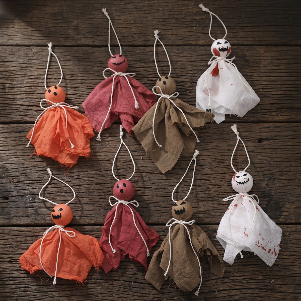 Hanging Cheesecloth Ghost Ornaments | 6.7" Floating Halloween Tree Decor