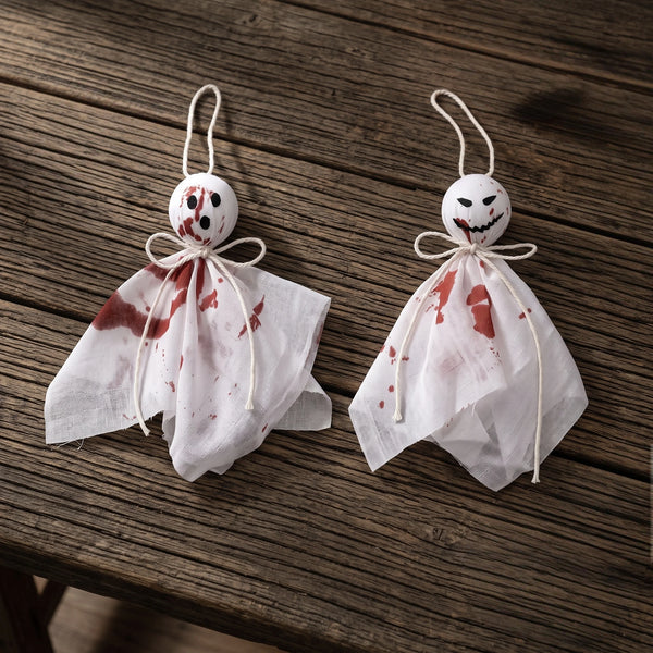 Hanging Cheesecloth Ghost Ornaments | 6.7" Floating Halloween Tree Decor