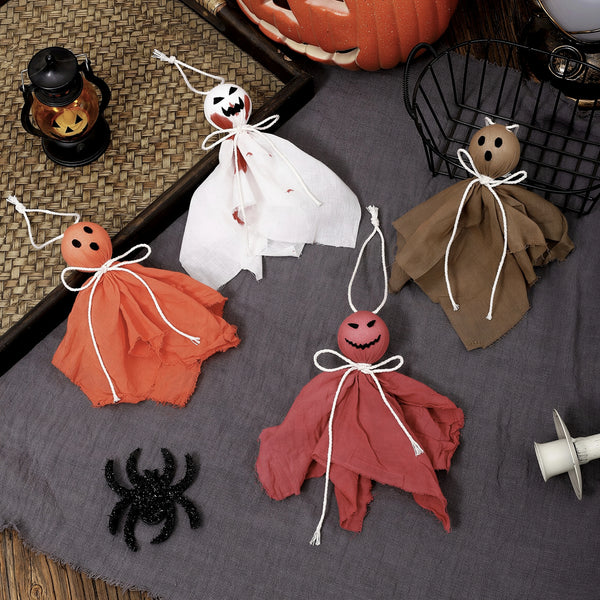 Hanging Cheesecloth Ghost Ornaments | 6.7" Floating Halloween Tree Decor