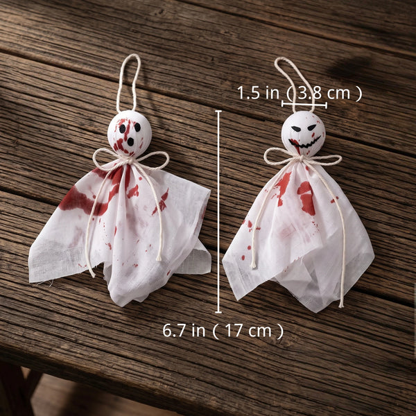 Hanging Cheesecloth Ghost Ornaments | 6.7" Floating Halloween Tree Decor
