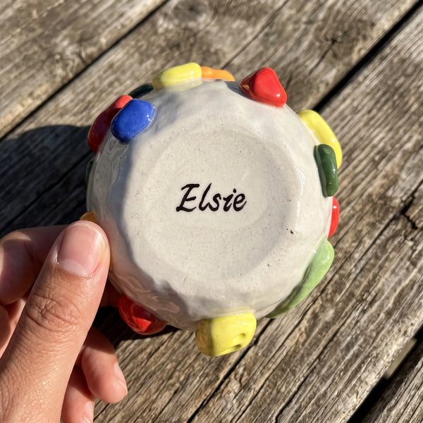 Personalized Ceramic Rock Climbing Mug with 3D Holds | 11.8oz