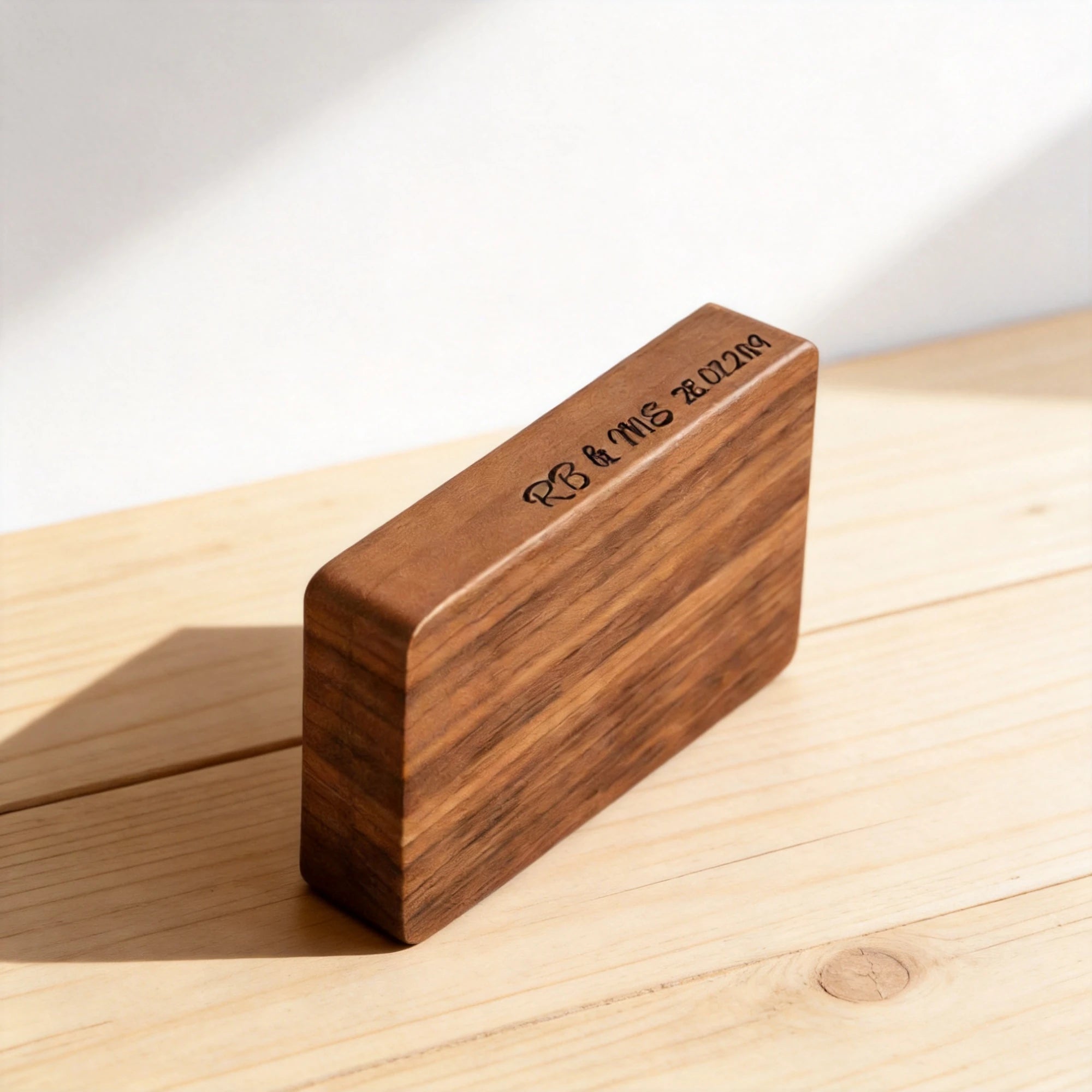 Personalized Rotating Walnut Ring Box for Wedding Proposal