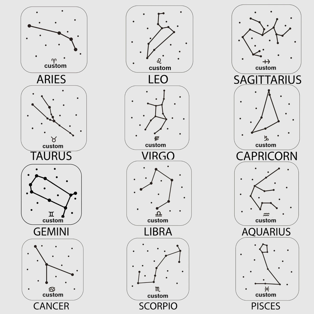 Personalized Velvet Travel Jewelry Box with Zodiac Constellation | Custom Name Case