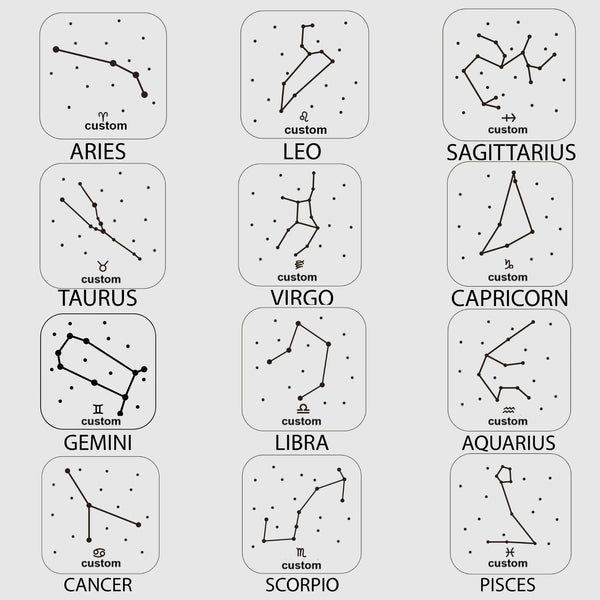 Personalized Velvet Travel Jewelry Box with Zodiac Constellation | Custom Name Case